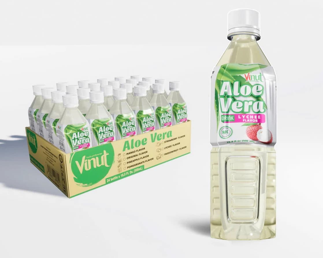 VINUT مشروبات الألوفيرا — الليتشي، 500 مل