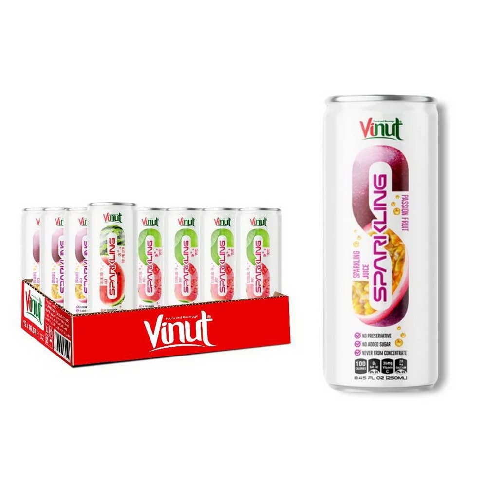 VINUT المشروبات الفوارة — فاكهة الباشن، 250 مل