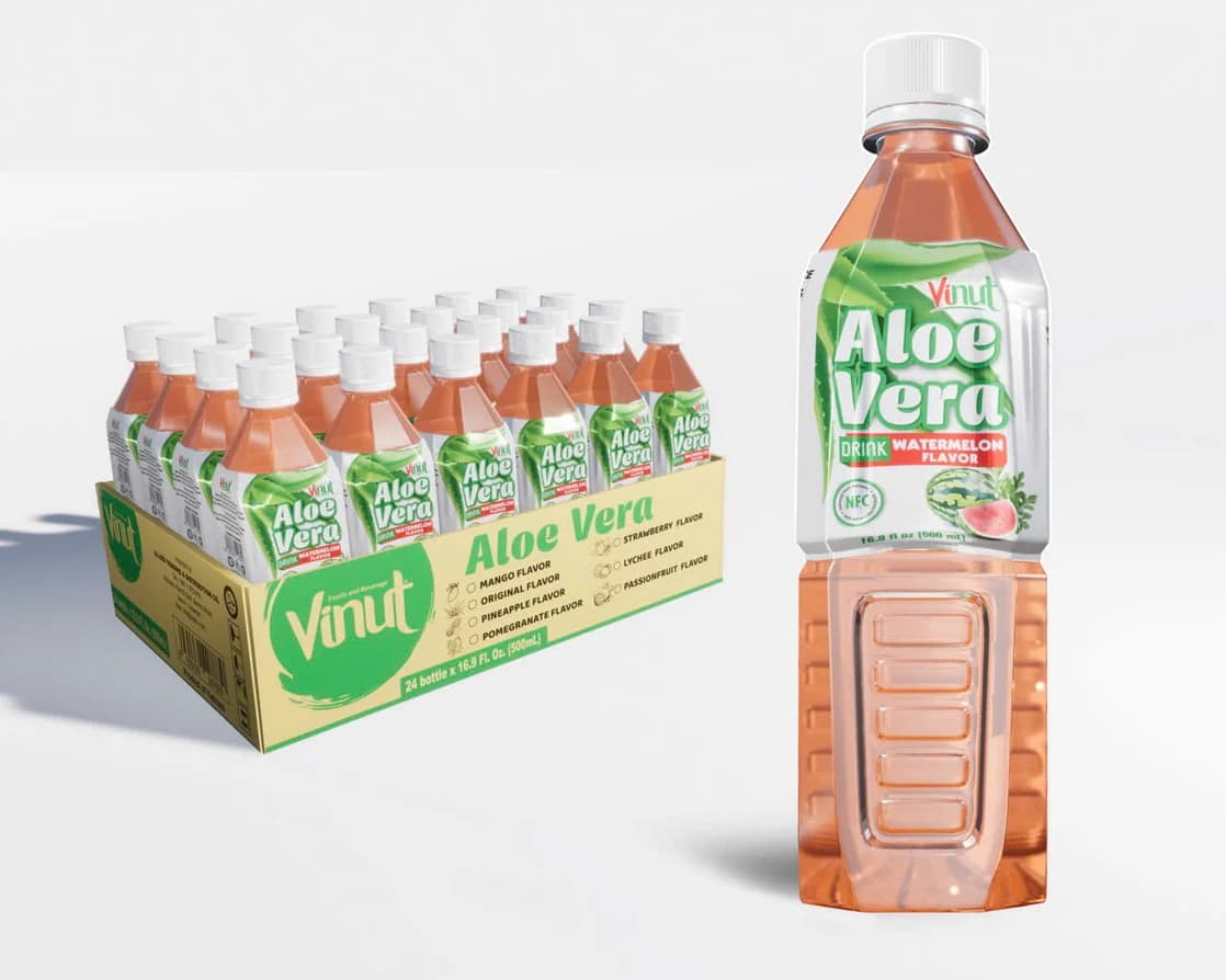 VINUT مشروبات الألوفيرا — البطيخ، 500 مل