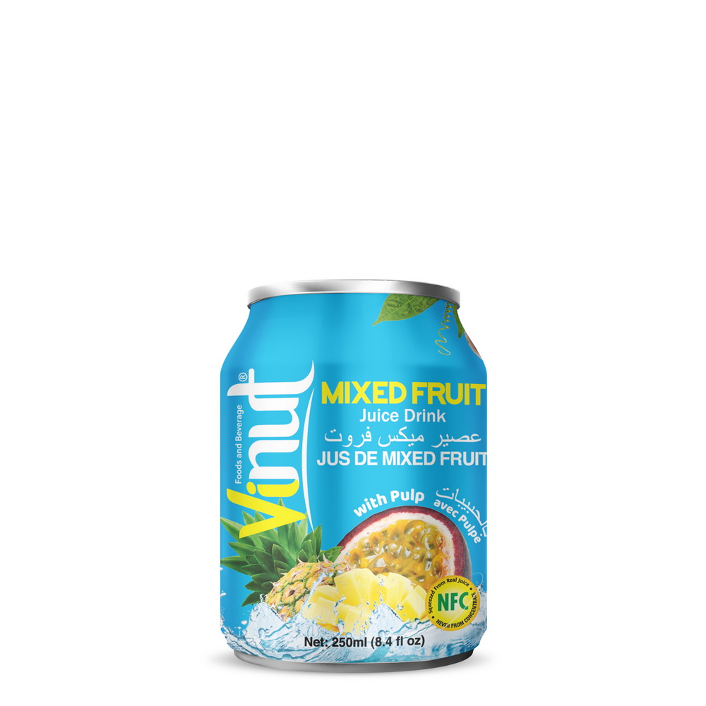 034_Mixed-Fruit-Can-250ml-Short-1.jpg VINUT Mixed Fruit Juice Drink with Pulp, 8.4 fl oz (250 mL) Can - Image 1