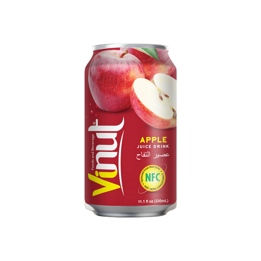 054_Apple-Can-330ml-1.jpg VINUT Apple Juice Drink, 11.1 fl oz (330 mL) Can - Image 1