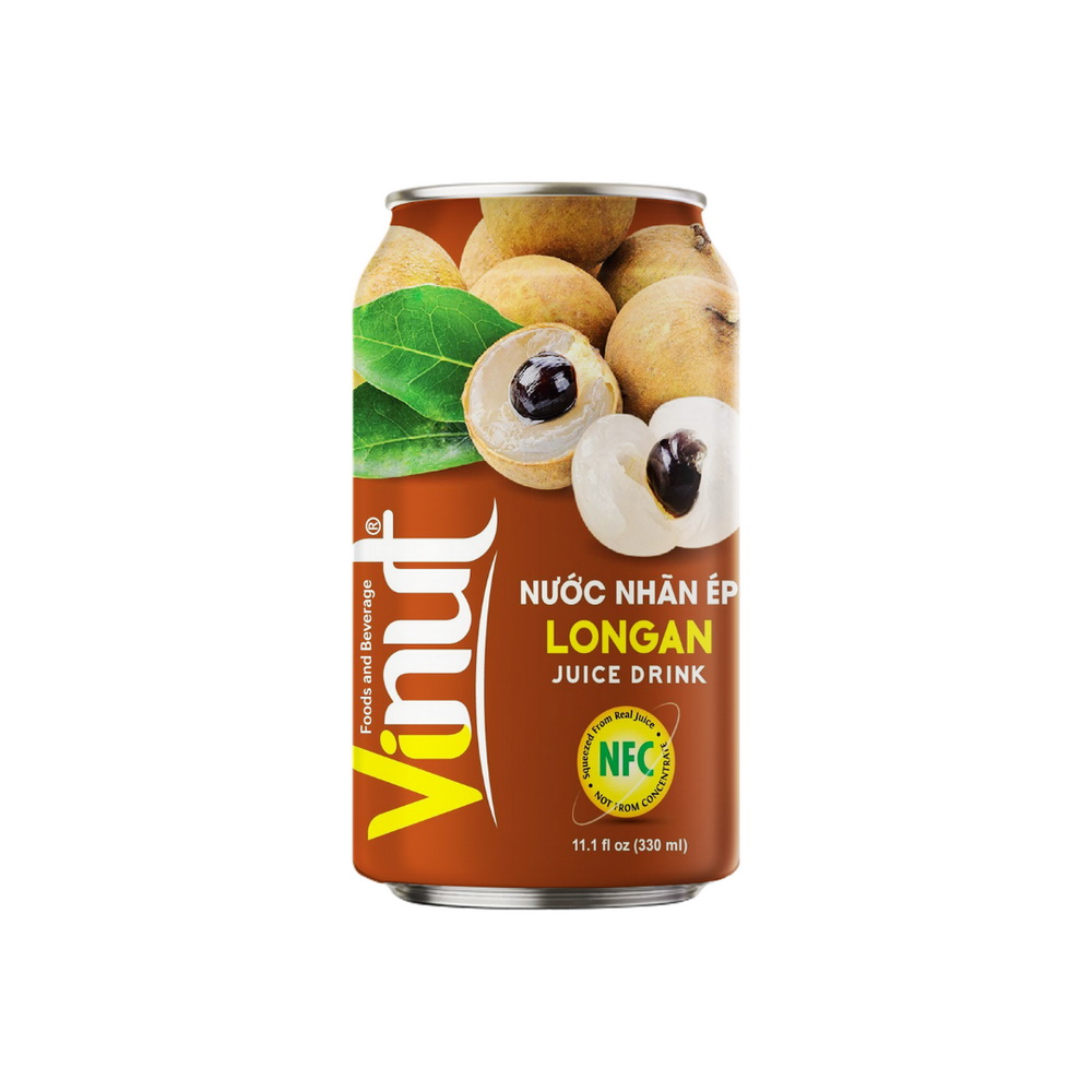 059_Longan-Can-330ml-1.jpg VINUT Longan Juice Drink, 11.1 fl oz (330 mL) Can - Image 1