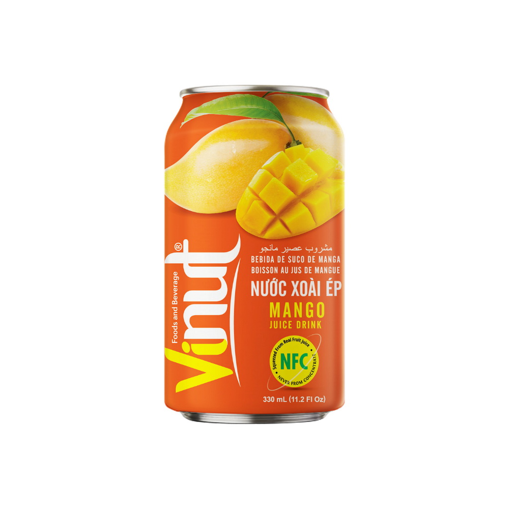 061_Mango-Can-330ml-1.jpg VINUT Mango Juice Drink, 11.1 fl oz (330 mL) Can - Image 1