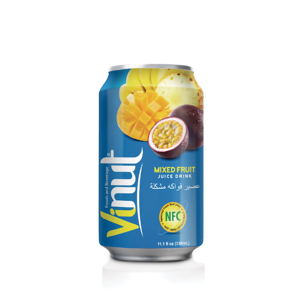 063_Mixed-Fruit-Can-330ml-1.jpg VINUT Mixed Fruit Juice Drink, 11.1 fl oz (330 mL) Can - Image 1