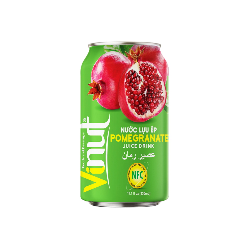 069_Pomegranate-Can-330ml-1.jpg VINUT Pomegranate Juice Drink, 11.1 fl oz (330 mL) Can - Image 1