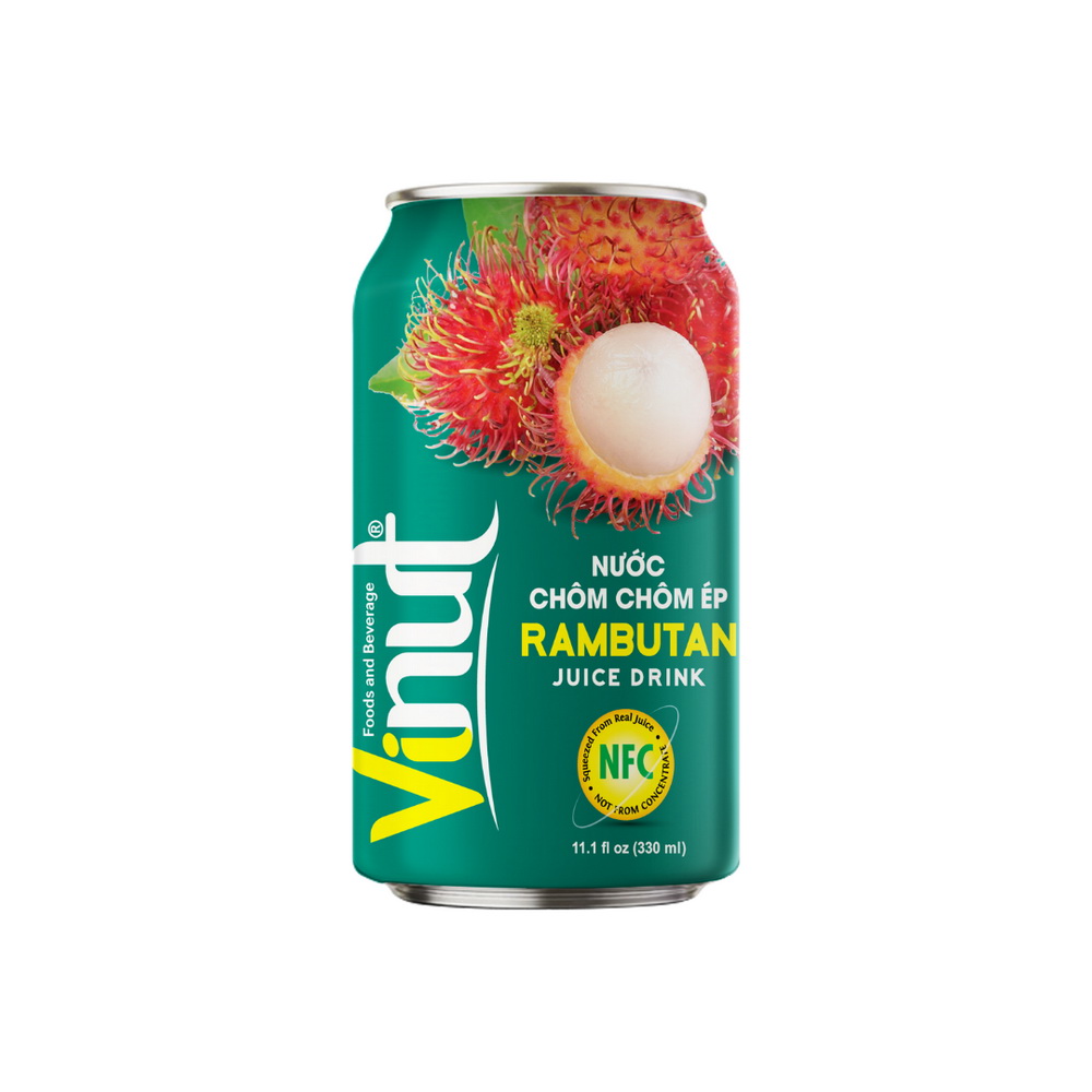 070_Rambutan-Can-330ml-1.jpg VINUT Rambutan Juice Drink, 11.1 fl oz (330 mL) Can - Image 1