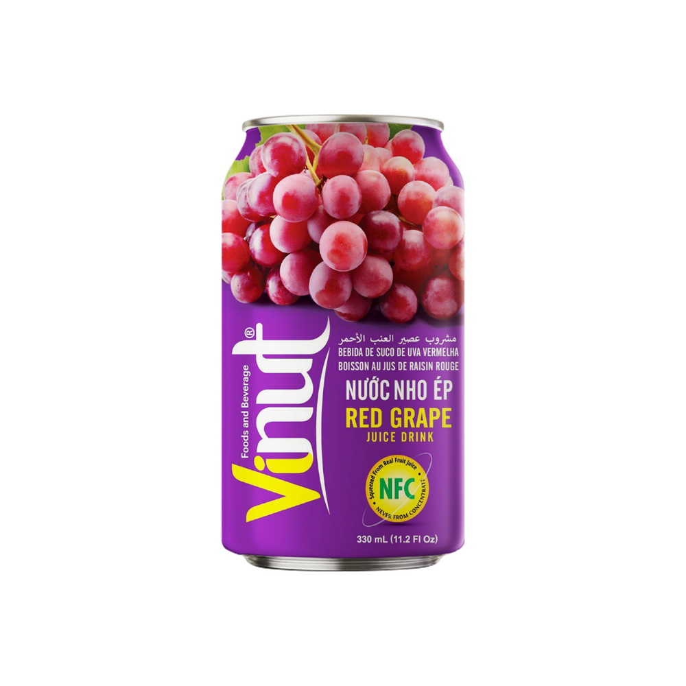 071_Red-Grape-Can-330ml-1.jpg VINUT Red Grape Juice Drink, 11.1 fl oz (330 mL) Can - Image 1
