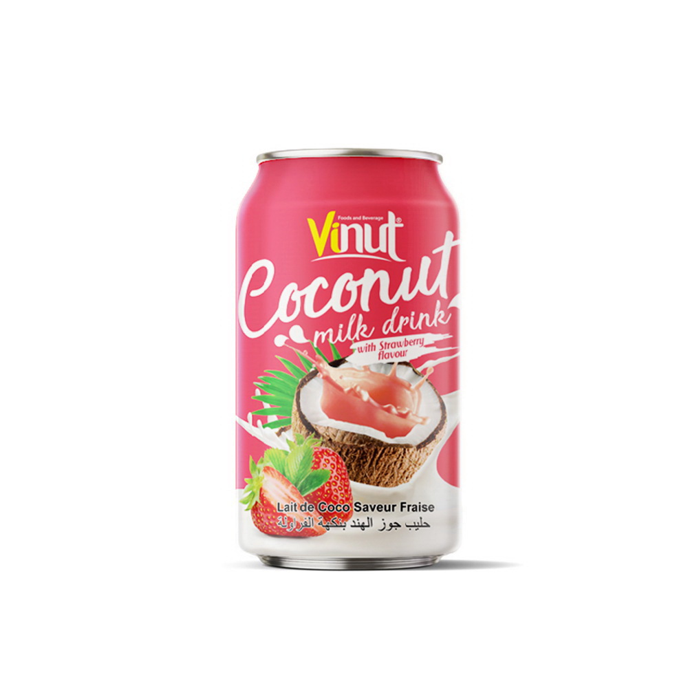 103_330ml-Canned-Vinut-Coconut-Milk-Srawberry-1-1.jpg Vinut Coconut Milk Drink, Strawberry Flavour, Can, (330 mL) - Image 1
