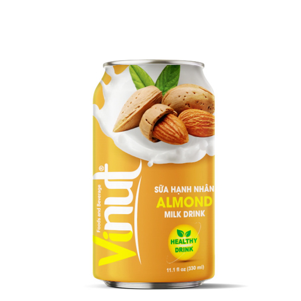 104_Almond-Milk-Can-330ml-1.jpg Vinut Almond Milk Drink, Healthy Drink, Can, 11.1 fl oz (330 mL) - Image 1