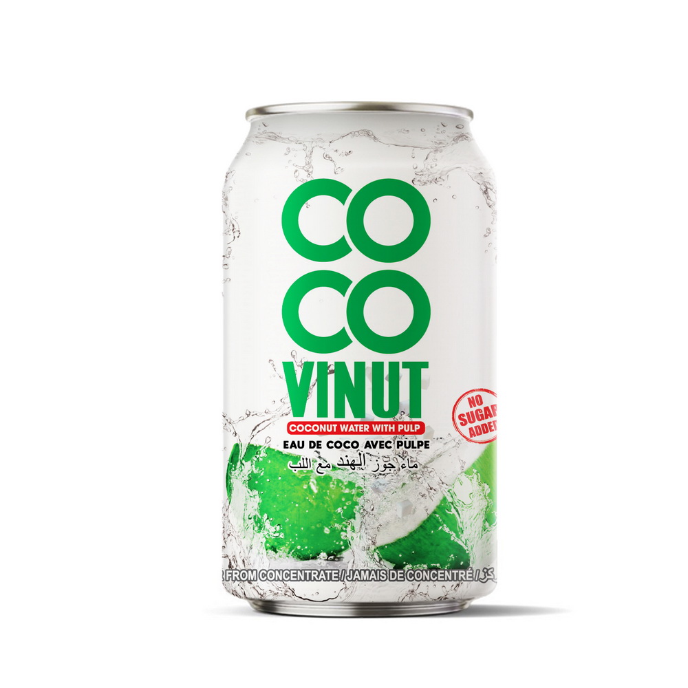 112_Coco-Vinut-with-Pulp-Alu-Can-330ml-1.jpg Vinut Coconut Water, With Pulp, No Sugar Added, Can, (330 mL) - Image 1