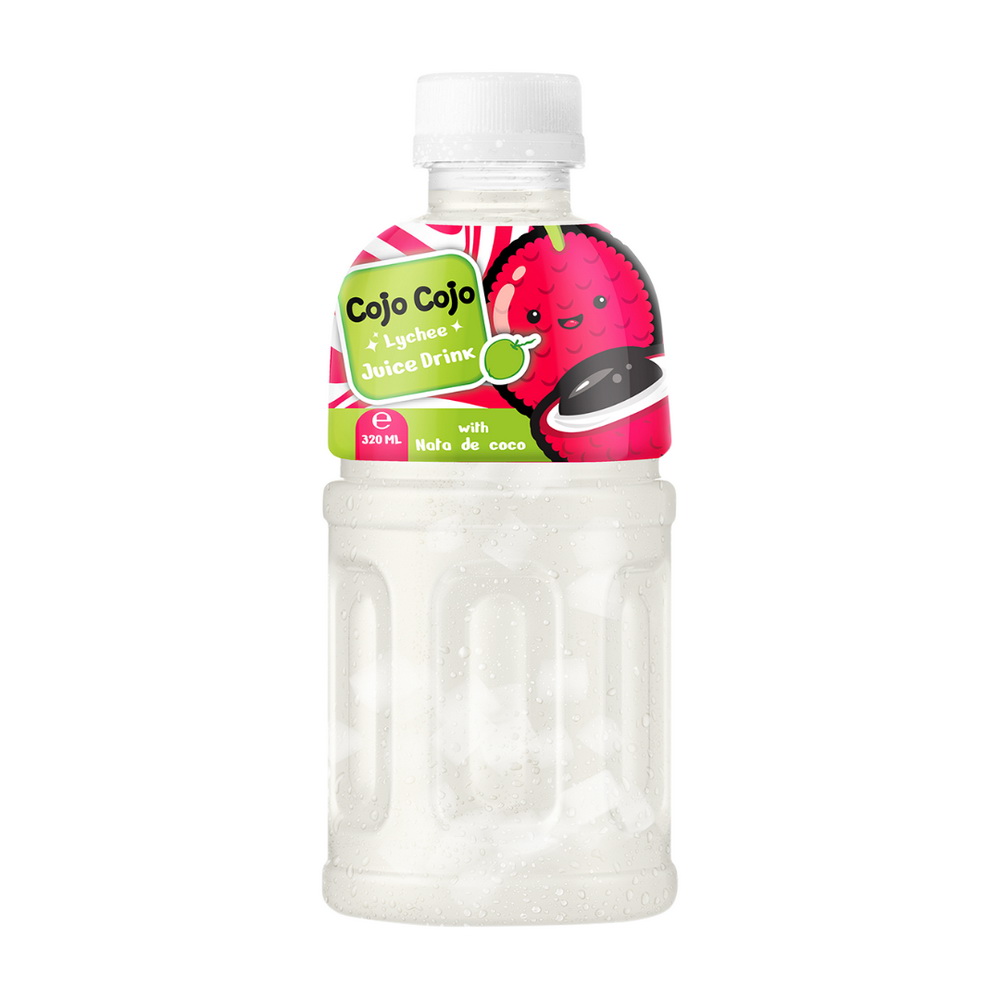 130_Lychee-Cojo-Cojo-PET-Bottle-320ml-1.jpg Vinut Lychee Juice Drink, With Nata De Coco, PET Bottle, (320 mL) - Image 1