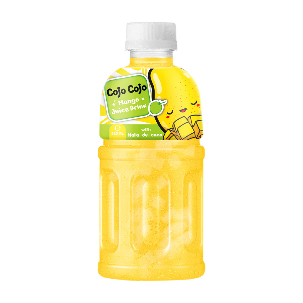 131_Mango-Cojo-Cojo-PET-Bottle-320ml-1.jpg Vinut Mango Juice Drink, With Nata De Coco, PET Bottle, (320 mL) - Image 1
