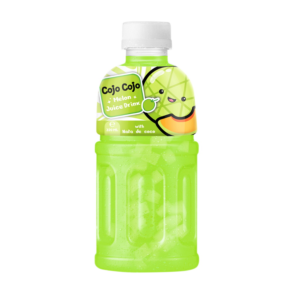 132_Melon-Cojo-Cojo-PET-Bottle-320ml-1.jpg Vinut Melon Juice Drink, With Nata De Coco, PET Bottle, (320 mL) - Image 1