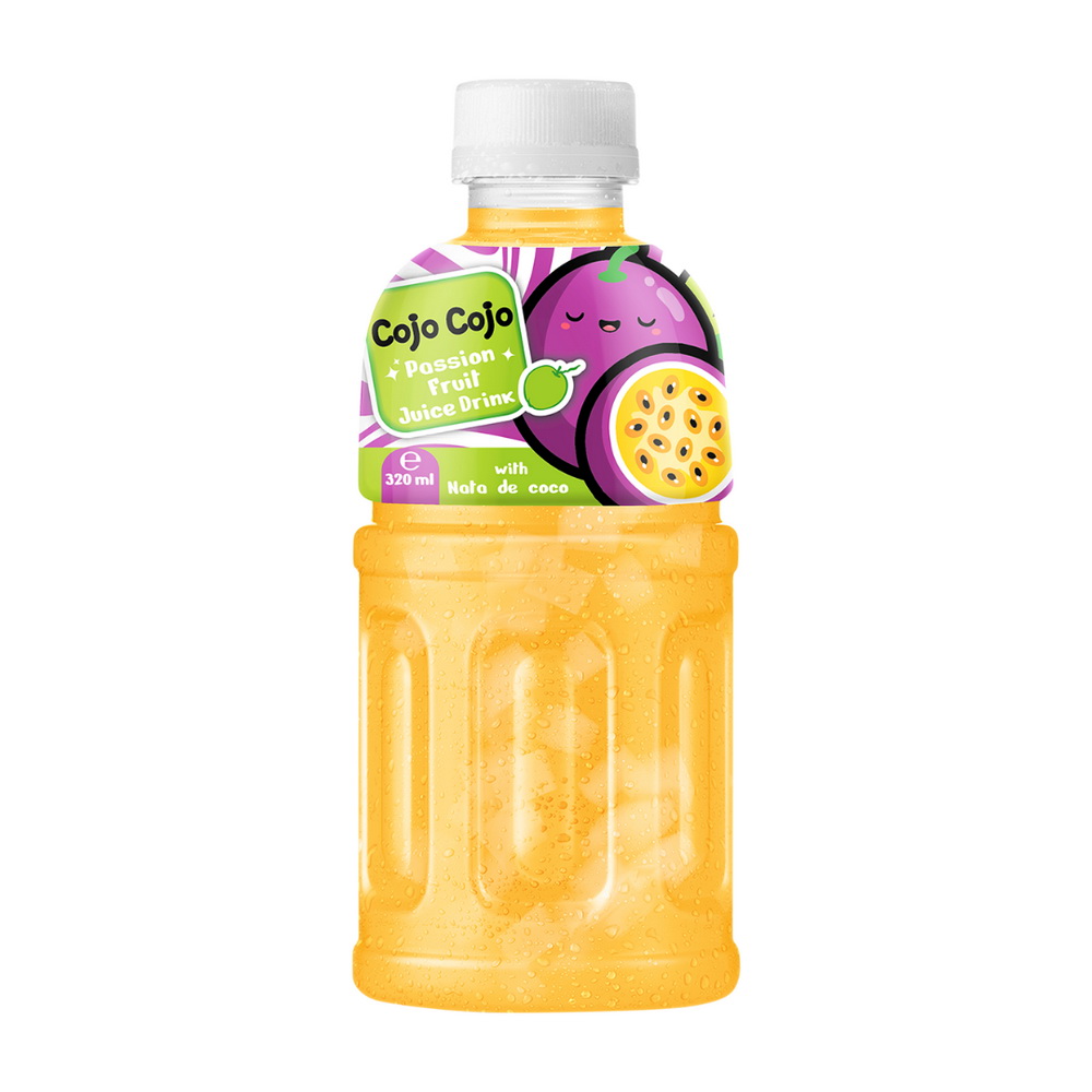 135_Passion-Fruit-Cojo-Cojo-PET-Bottle-320ml-1.jpg Vinut Passion Fruit Juice Drink, With Nata De Coco, PET Bottle, (320 mL) - Image 1