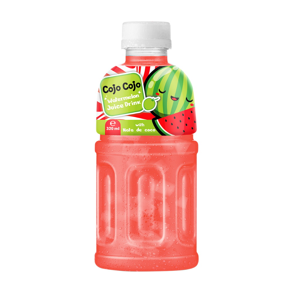 140_Watermelon-Cojo-Cojo-PET-Bottle-320ml-1.jpg Vinut Watermelon Juice Drink, With Nata De Coco, PET Bottle, (320 mL) - Image 1