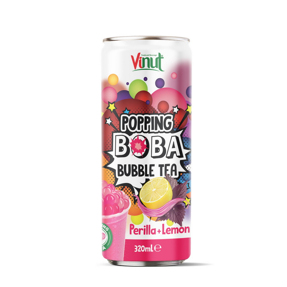 162_Perrila-Lemon-Popping-Boba-Can-320ml_boba_tea-1.jpg Vinut Perilla Lemon Popping Boba Bubble Tea, Slim Can, (320 mL) - Image 1