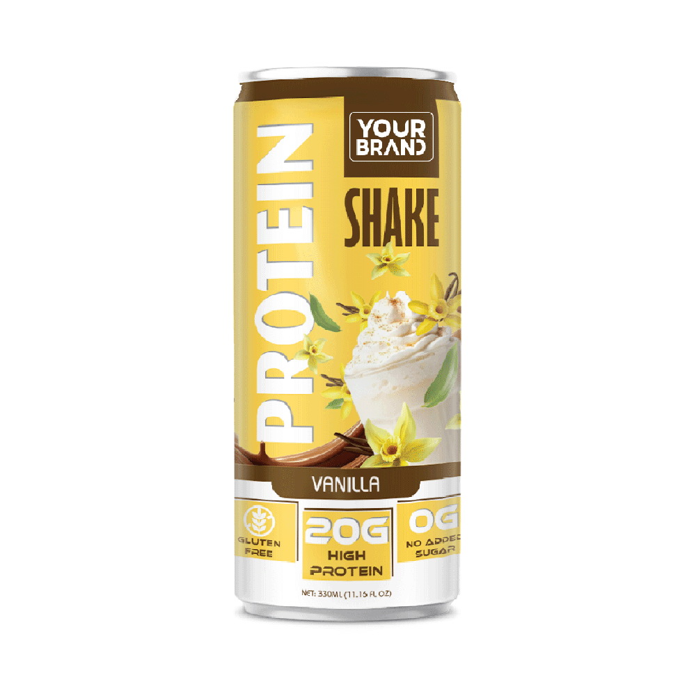 166_Vanilla-Protein-Shake-Sleek-Alu-Can-330ml-1.jpg Vinut Vanilla Protein Shake, Gluten Free, 20g High Protein, 0g No Added Sugar, Slim Can, 11.16 fl oz (330 mL) - Image 1