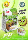 JOY Kiwi Jelly, Chewy Chewy, Zai Zai Zon Zòn, Bag (Contains 17g Cups), (425g) - Image 1