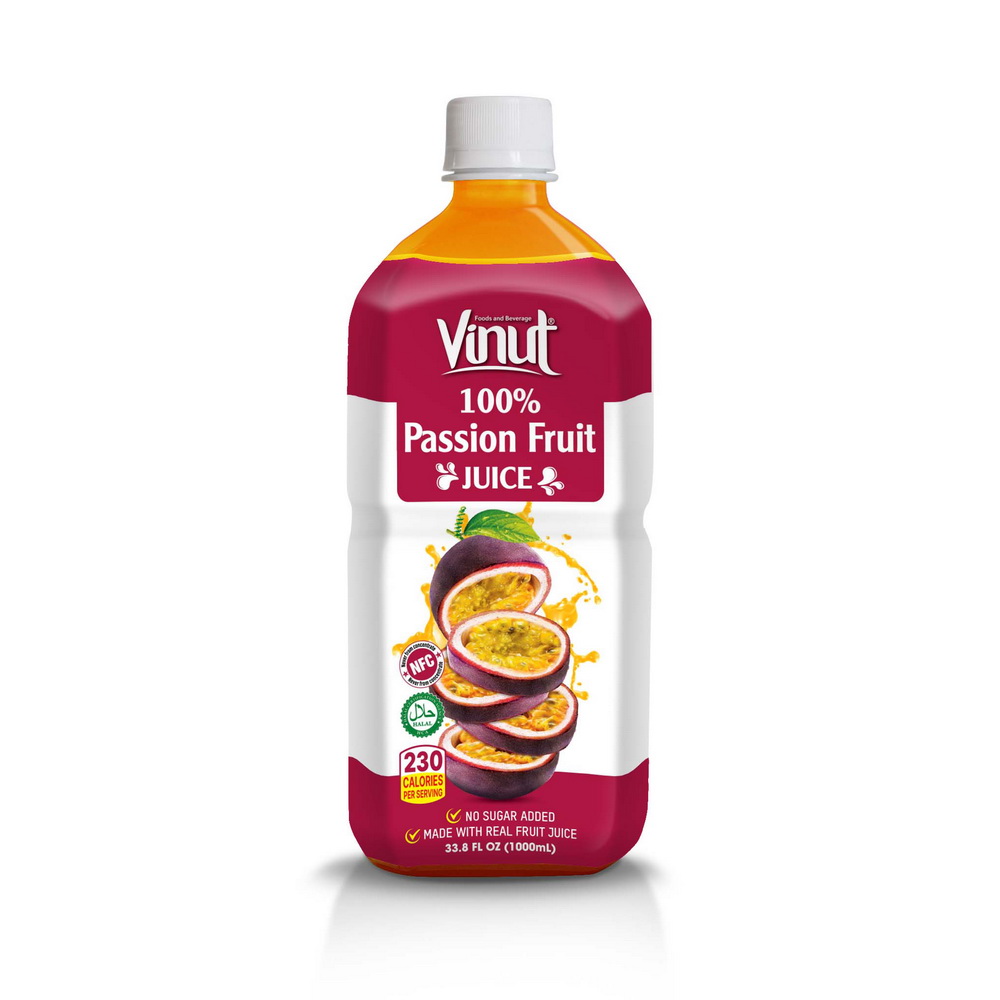 1L_Passionfruit Vinut 100% Passion Fruit Juice, NFC, No Sugar Added, PET Bottle, 33.8 fl oz 1000 mL - Image 1