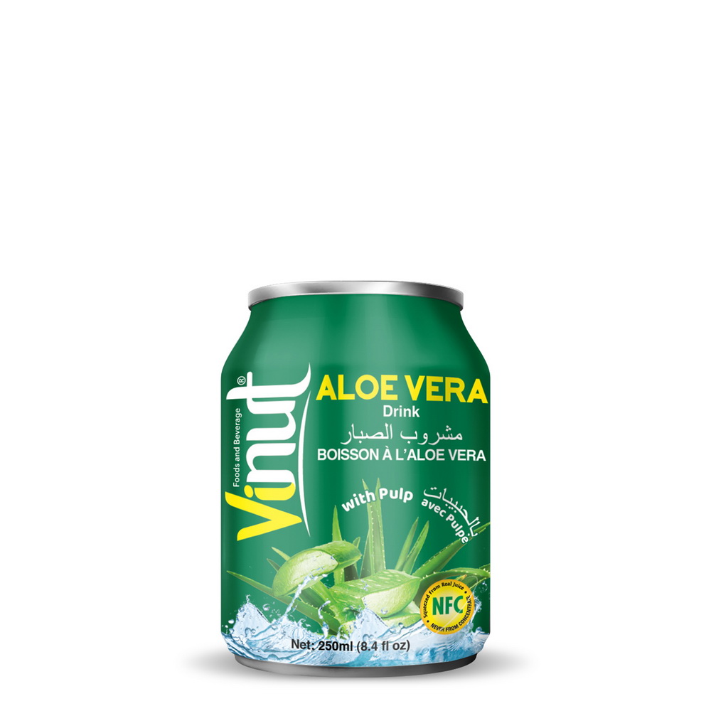250ml_Aloe Vera Vinut Aloe Vera Drink with Pulp, NFC, Can, 8.45 fl oz 250 mL - Image 1