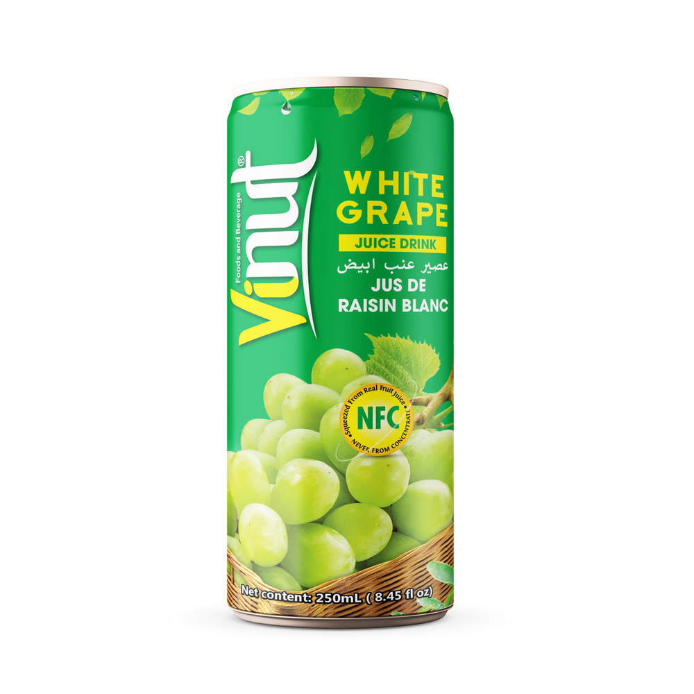 250ml_White Grape Vinut White Grape Juice Drink, NFC, Can, 8.45 fl oz 250 mL - Image 1