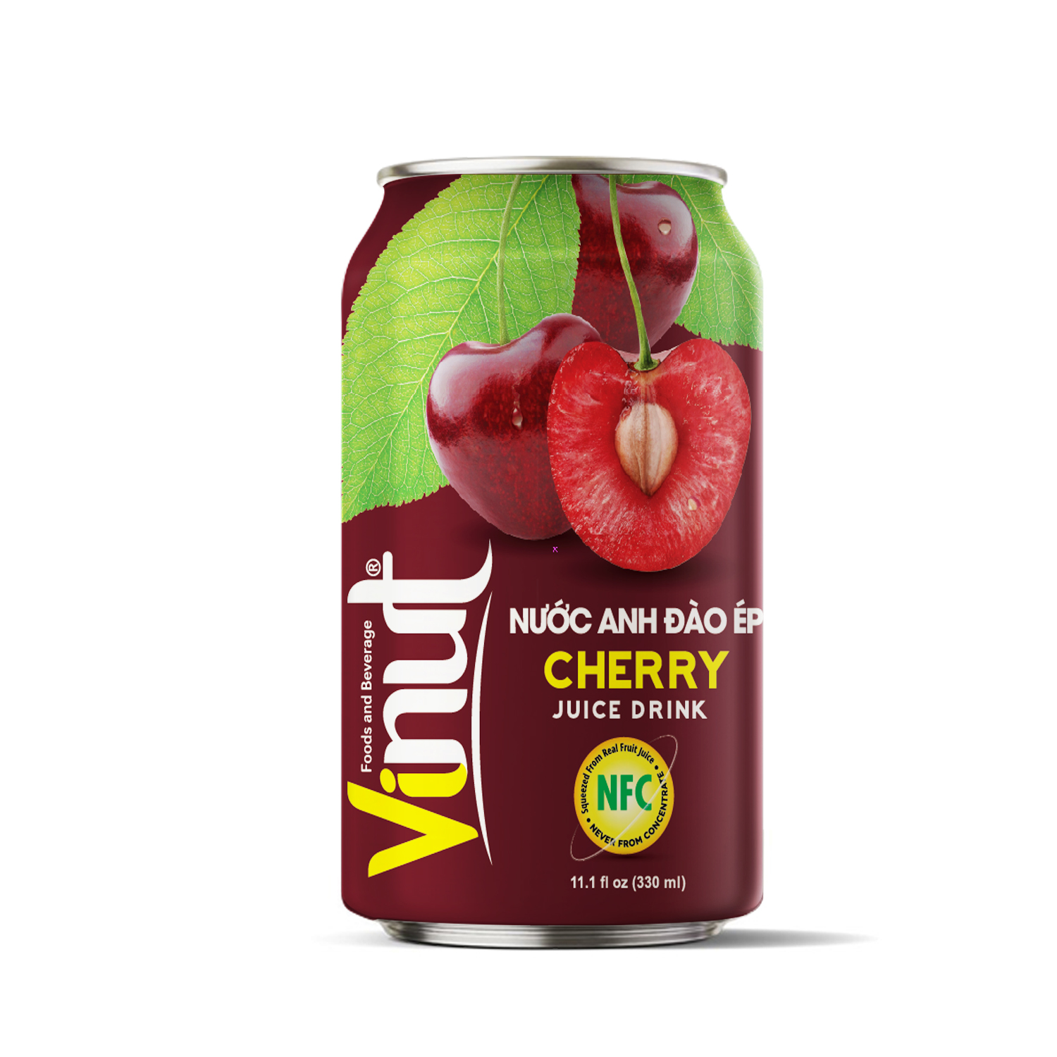 330ml_ Cherry Vinut Cherry Juice Drink, NFC, Slim Can, 11.1 fl oz 330 mL - Image 1