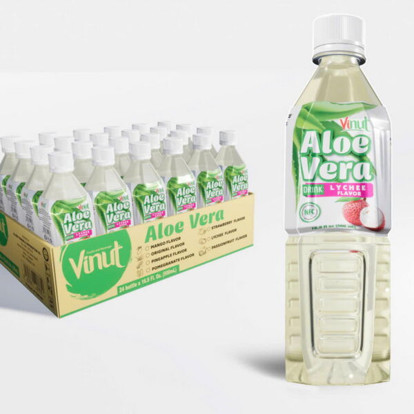 500ml VINUT Aloe Vera drink with Lychee flavor