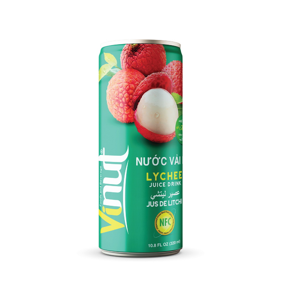 Lychee 320ml-03 Vinut Lychee Juice Drink, NFC, Can, 10.8 fl oz 320 mL - Image 1